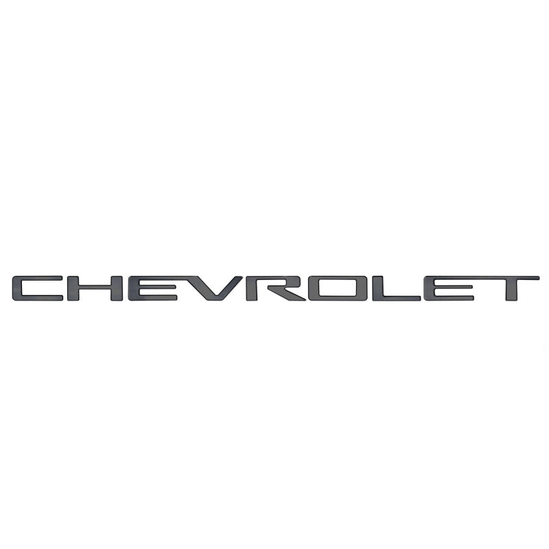 Putco 2020 Chevy Silv 2500/3500 Blk Platinum Tailgate Letters - CHEVROLET - Stamped Version