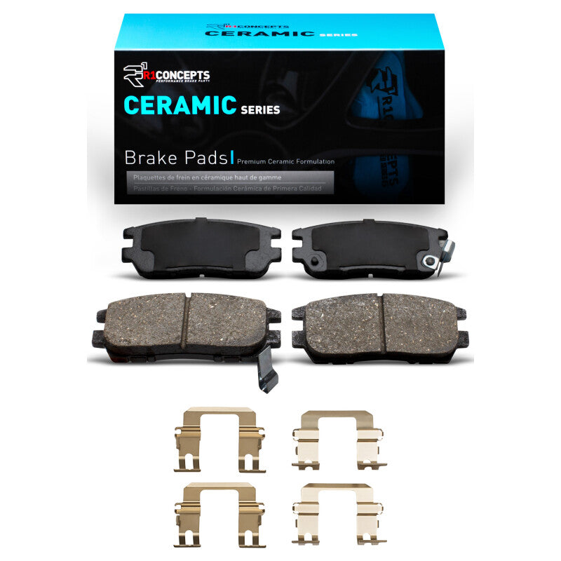 R1 Concepts R1 90-00 Mitsubishi Montero Rear Ceramic Pads & Hardware Kit