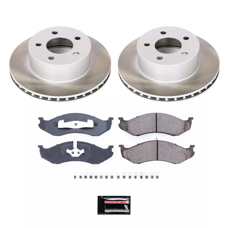 PowerStop Power Stop 97-99 Jeep Wrangler Front Semi-Coated Rotor Kit