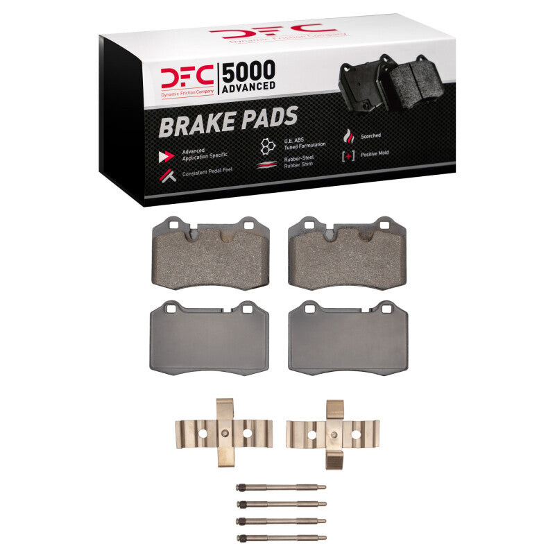 DFC 07-19 Maserati Quattroporte Rear 5000 Advanced Low Metallic Brake Pads and Hardware Kit