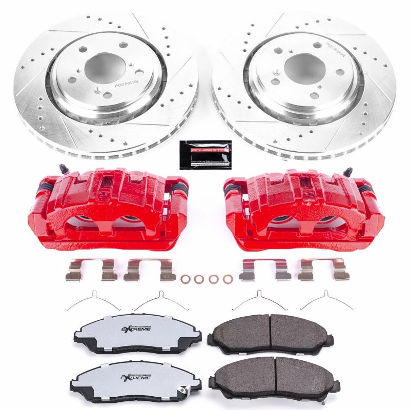 PowerStop Power Stop 17-20 Honda Ridgeline Front Z36 Truck & Tow Kit w/Cals