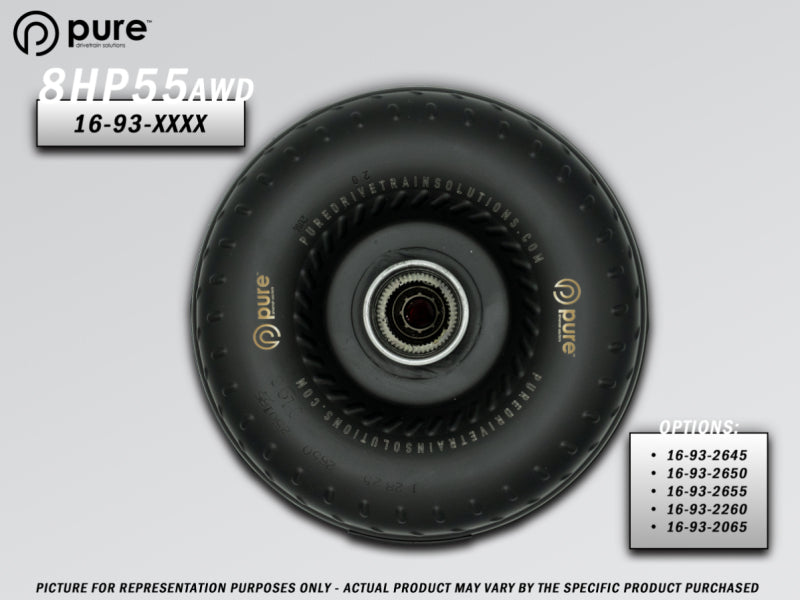 Pure Drivetrain Solutions Pure Drivetrain 8HP55 High Performance Billet Race Torque Converter - 22/60 Stator - AWD
