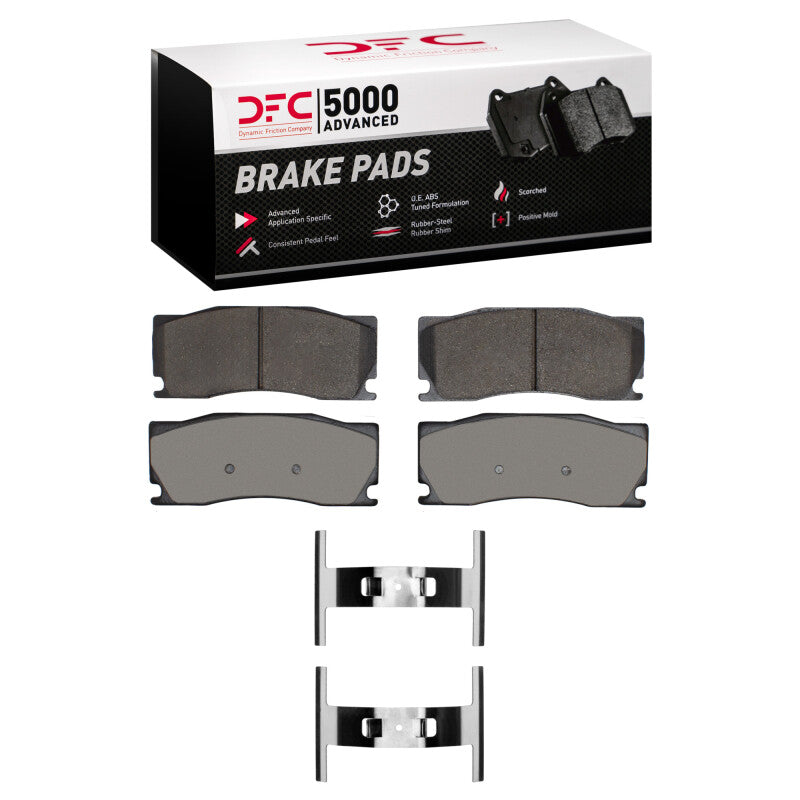DFC 08-09 Jaguar XKR Front 5000 Advanced Low Metallic Brake Pads and Hardware Kit