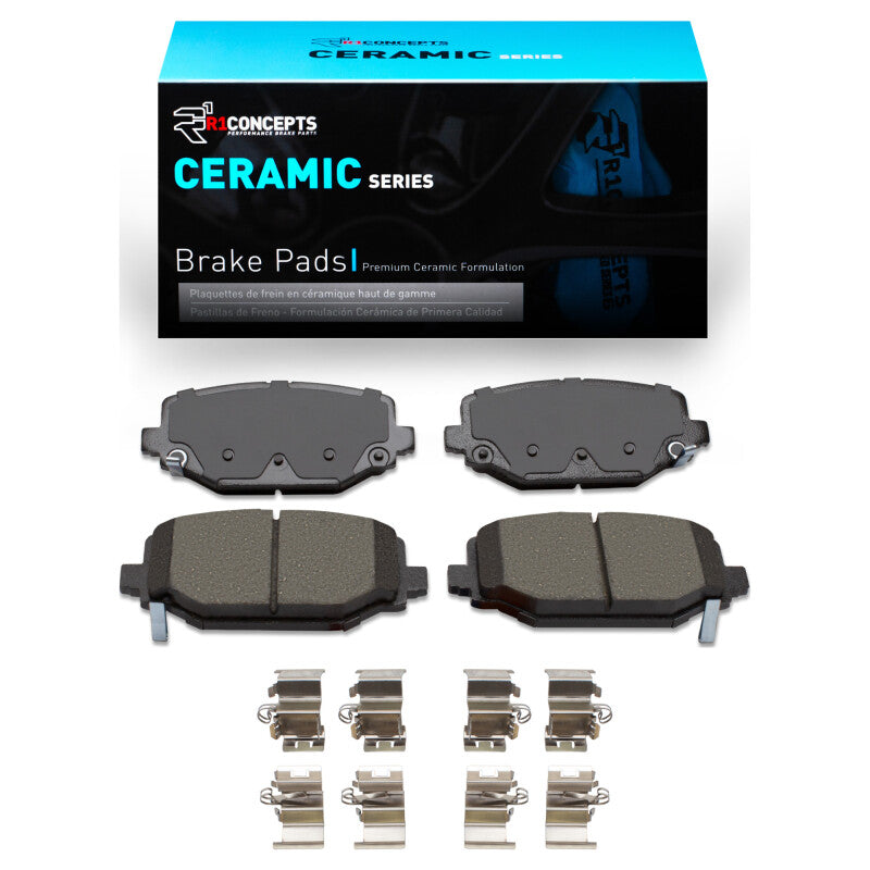 R1 Concepts R1 12-20 Chrysler Town & Country Rear Ceramic Brake Pads & Hardware Kit