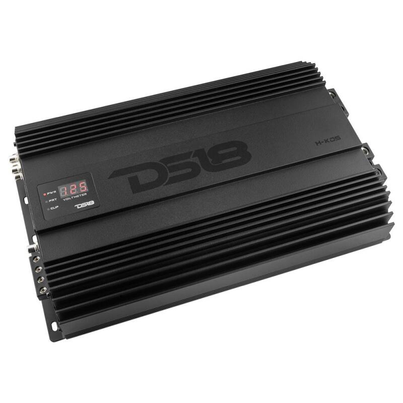 DS18 1-Channel Amp 9200 Burst/0.5ohm 5000/1ohm 3500/2ohm 2200/4ohm Watts RMS w/ Voltmeter Black