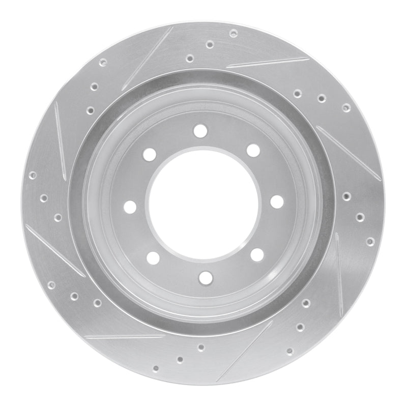 R1 Concepts R1 12-21 Nissan NV2500 Rear Right Drilled & Slotted Silver Brake Rotor