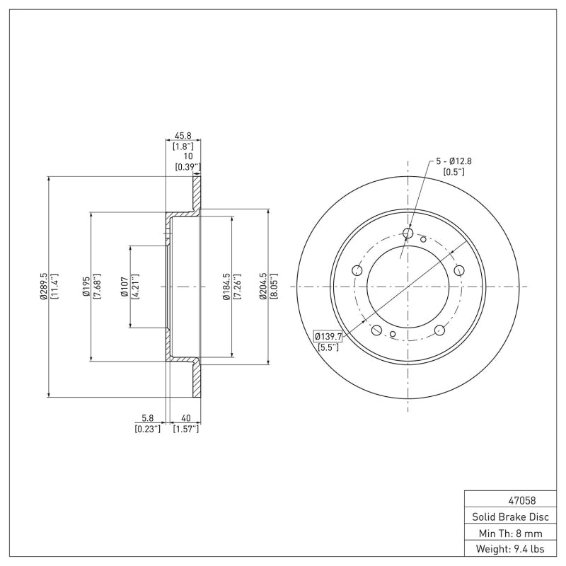 DFC 83-98 Chevrolet/Geo Tracker Front Brake Rotor