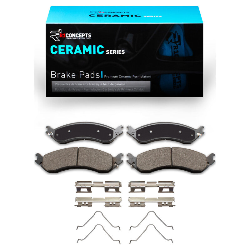 R1 Concepts R1 21-25 Chevrolet Express 2500 Rear Ceramic Pads & Hardware Kit