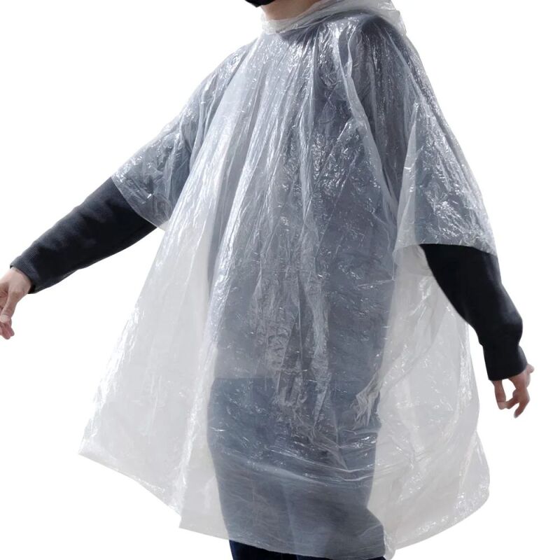 Rays Foldable Poncho Transparent White / Blue Case