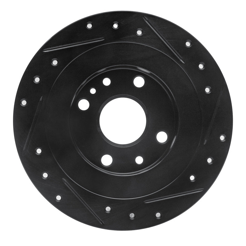 R1 Concepts R1 1990-2003 Ford Escort Rear Left Drilled & Slotted Black Brake Rotor