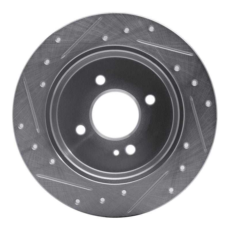 R1 Concepts R1 12-25 Dodge Attitude (Mexico) Rear Right Drilled & Slotted Silver Brake Rotor