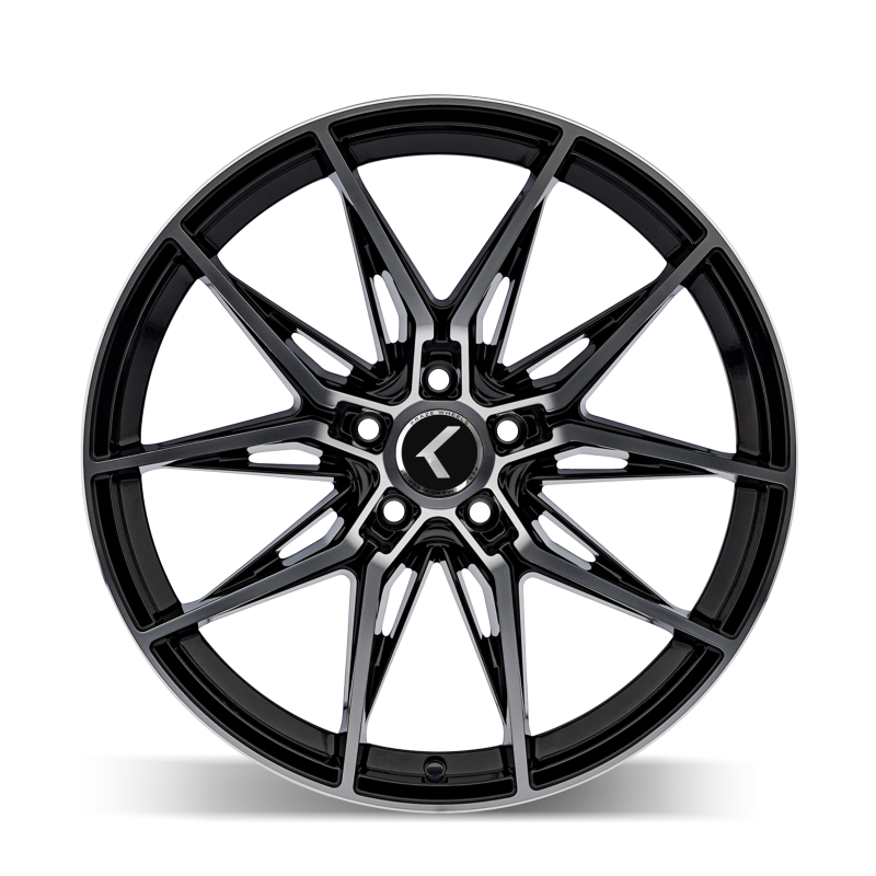 Kraze Wheels Kraze KR196 Evolve 22x9 / 5x112 BP / 35mm Offset / 66.56mm Hub Gloss Black Machined Wheel