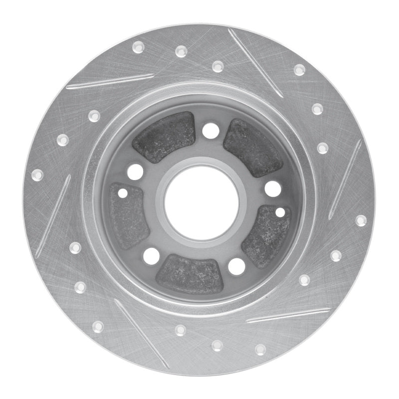 R1 Concepts R1 96-98 Acura TL Rear Left Drilled & Slotted Silver Brake Rotor