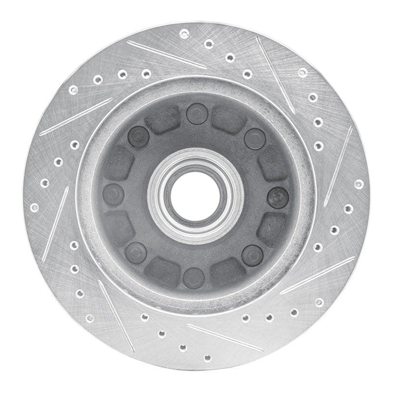 R1 Concepts R1 92-94 Ford E-350 Econoline Club Wagon Front Left Drilled & Slotted Silver Brake Rotor