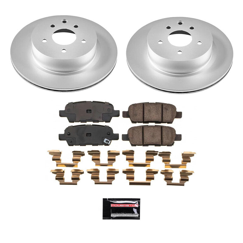 PowerStop Power Stop 2009 Nissan 370Z Rear Z17 Coated Brake Kit