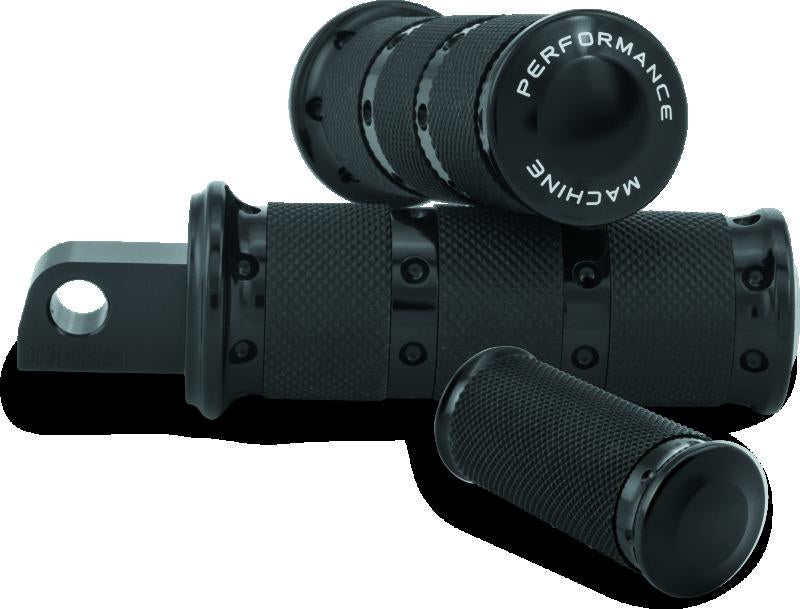 Performance Machine Footpegs XLS - Black Ano