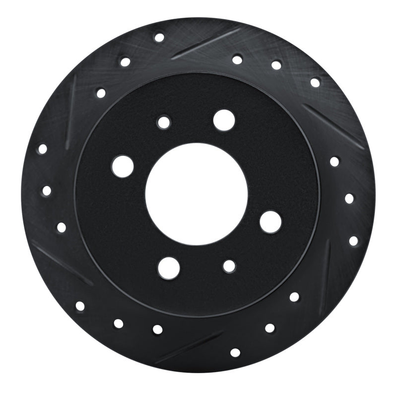R1 Concepts R1 92-96 Dodge COLT Rear Left Drilled & Slotted Black Brake Rotor