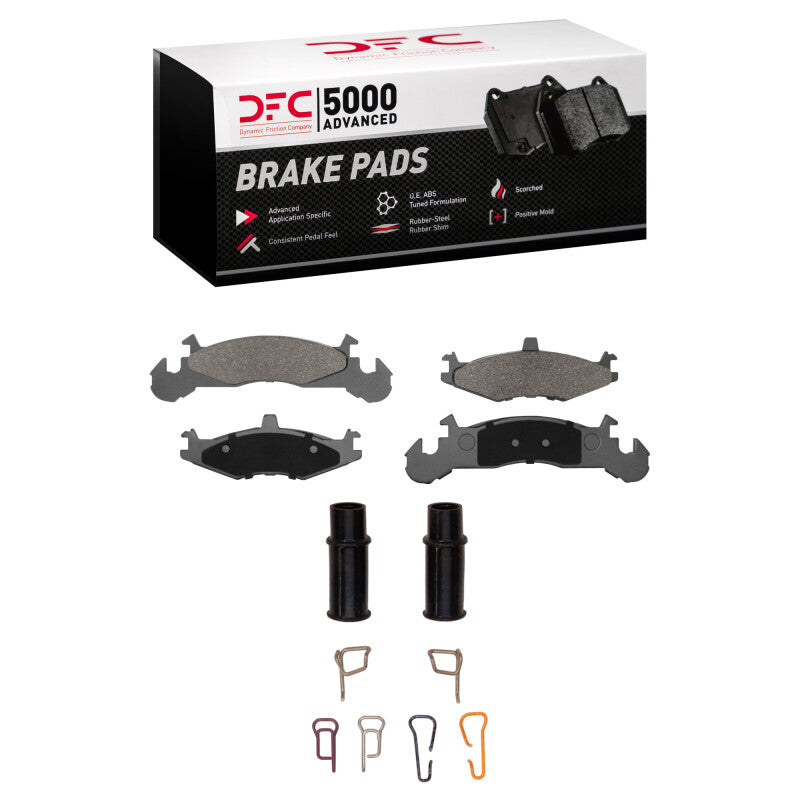 DFC 83-90 Dodge Charger Front 5000 Advanced Semi Metallic Brake Pads and Hardware Kit