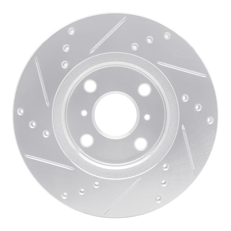 R1 Concepts R1 00-05 Toyota MR2 Spyder Front Right Drilled & Slotted Silver Brake Rotor