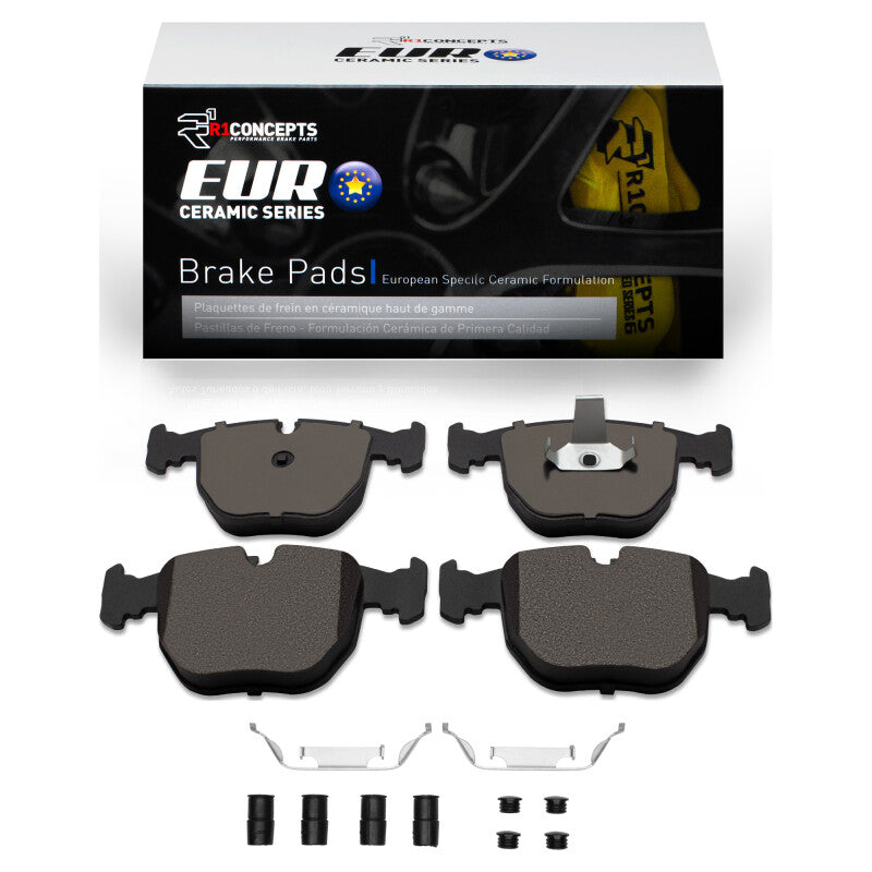 R1 Concepts R1 95-06 BMW 740I Front Euro Ceramic Pads & Hardware Kit