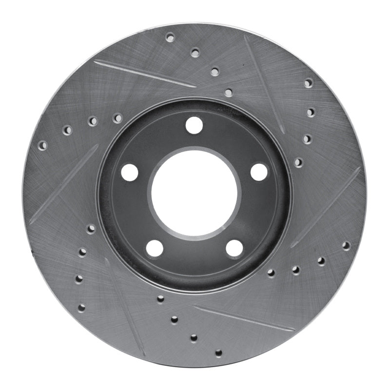 R1 Concepts R1 04-13 Mazda 3 Front Left Drilled & Slotted Silver Brake Rotor