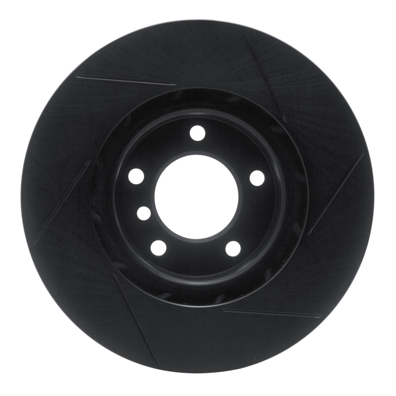 R1 Concepts R1 95-02 BMW M3 Right Front Slotted Black Brake Rotor