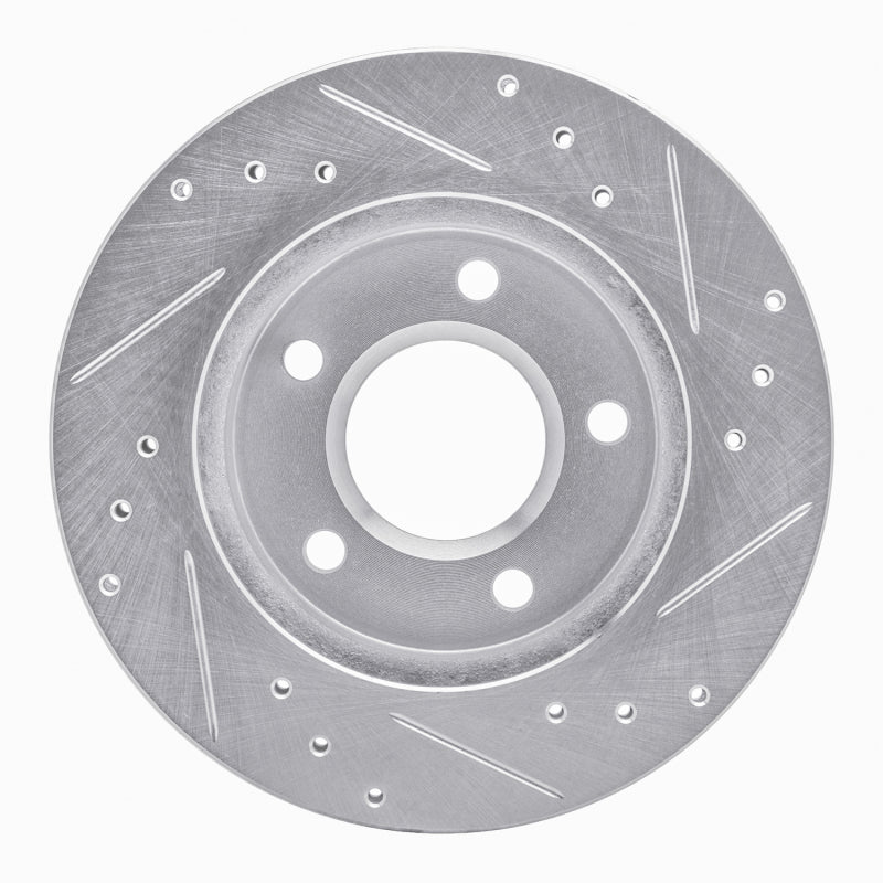 R1 Concepts R1 90-90 Pontiac 6000 Rear Left Drilled & Slotted Silver Brake Rotor