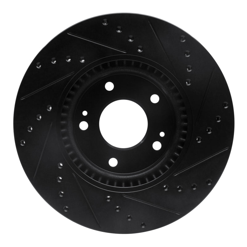 R1 Concepts R1 12-16 Kia Sportage (USA/Canada) Front Left Drilled & Slotted Black Brake Rotor