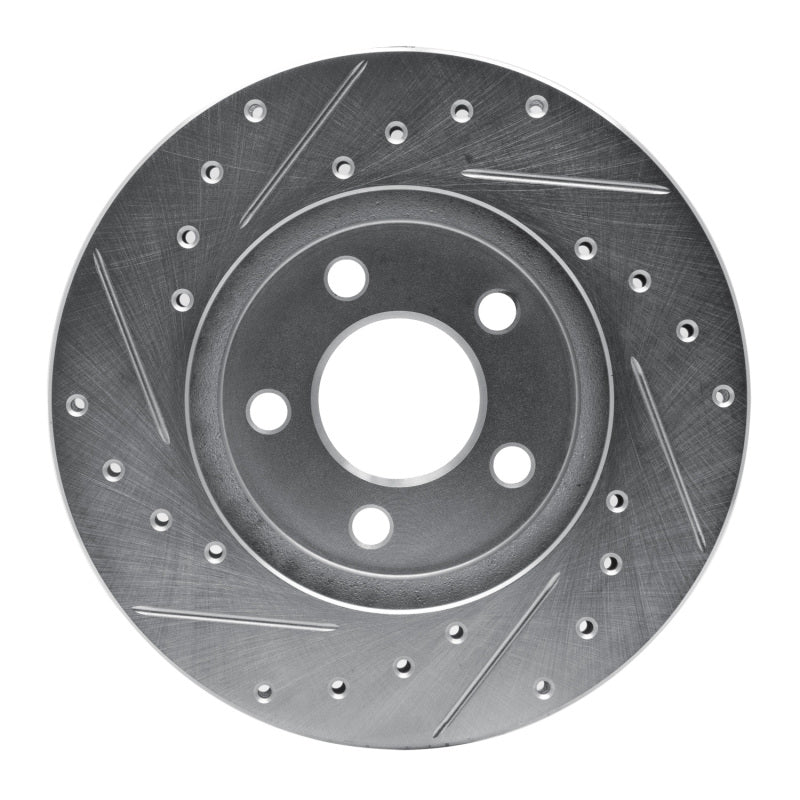 R1 Concepts R1 84-95 Chrysler New Yorker Front Right Drilled & Slotted Silver Brake Rotor
