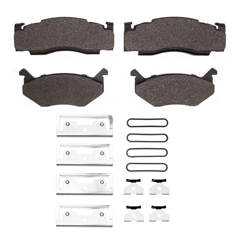 R1 Concepts R1 1973-1989 Chrysler LeBaron Front/Rear R1 Semi Met Pads & Hardware Kit