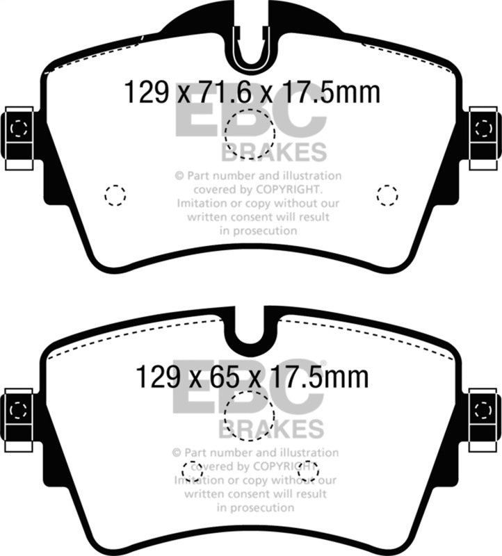 EBC 15 Mini Hardtop (F55) Cooper S 2.0T Bluestuff Front Brake Pads