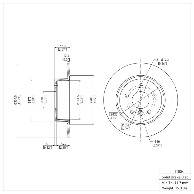 DFC 94-04 Land Rover Discovery Rear Brake Rotor