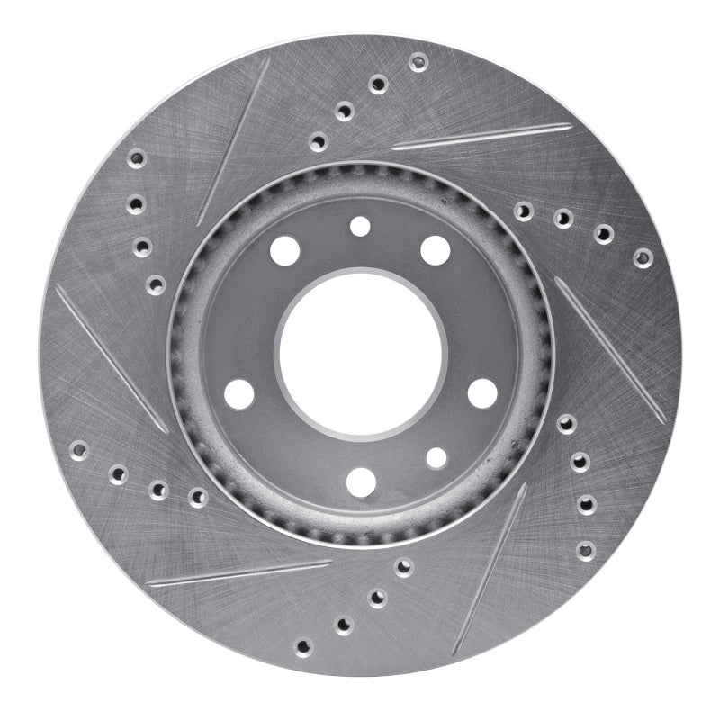 R1 Concepts R1 03-05 Kia SEDONA Front Right Drilled & Slotted Silver Brake Rotor