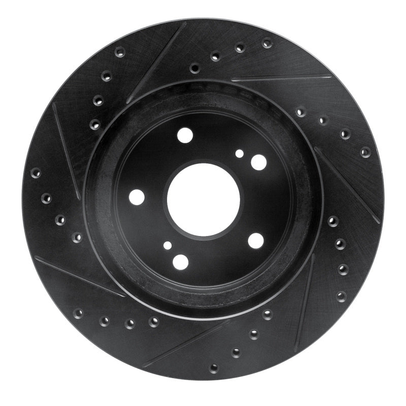 R1 Concepts R1 06-17 Suzuki Grand Vitara (Mexico) Front Right Drilled & Slotted Black Brake Rotor