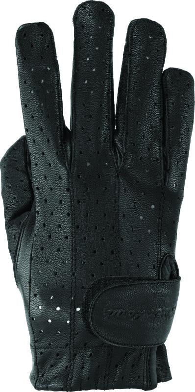 Kuryakyn Leather By River Road Tucson Leather Perforated Gloves Black Womens - Large