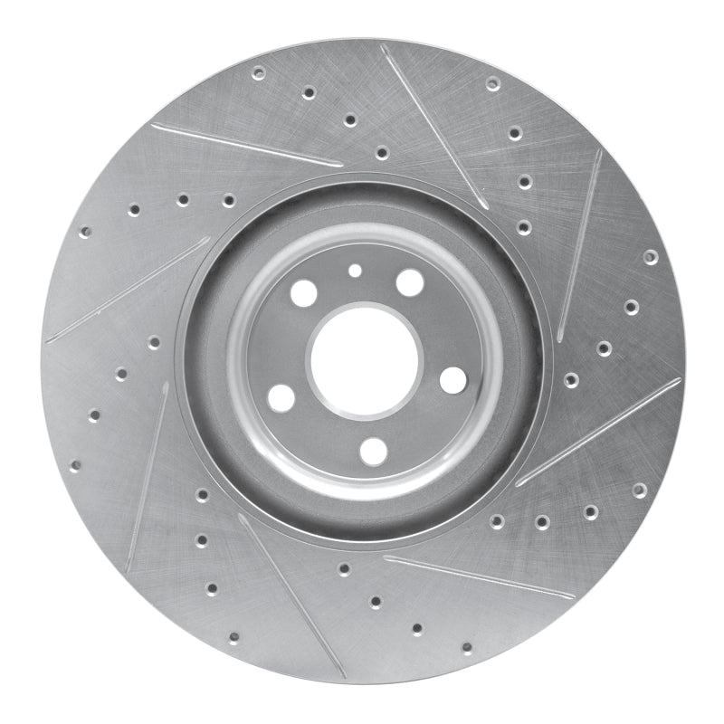 R1 Concepts R1 16-26 Volvo XC90 Front Left Drilled & Slotted Silver Brake Rotor