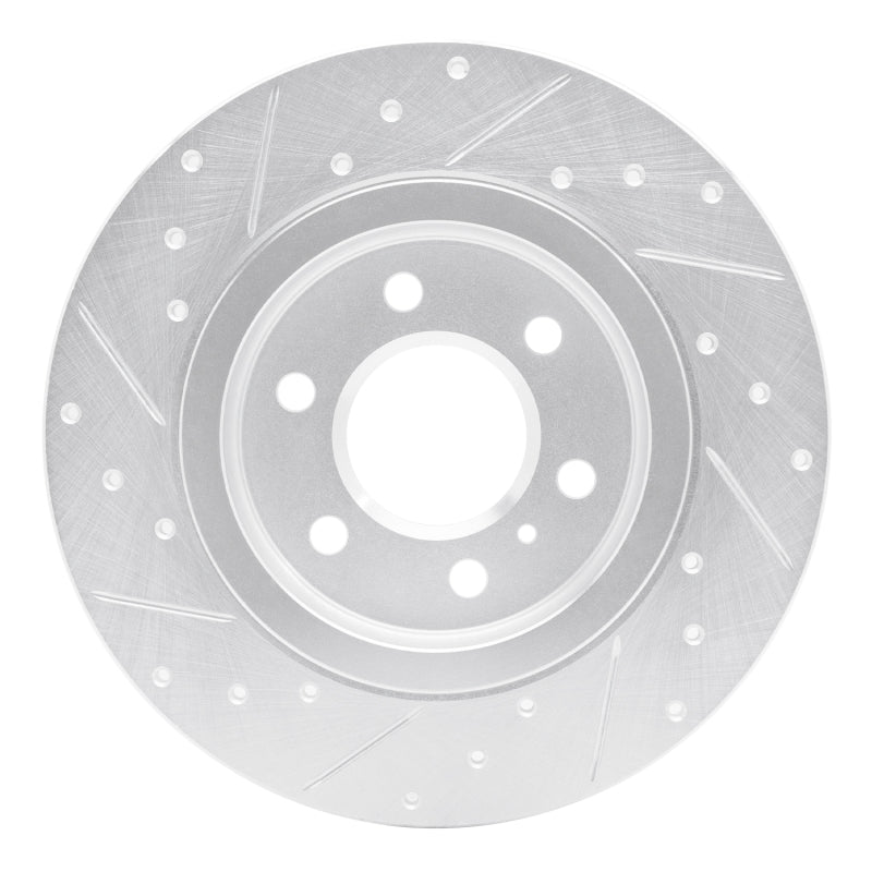 R1 Concepts R1 06-09 Buick TERRAZA Rear Right Drilled & Slotted Silver Brake Rotor