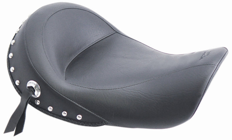 Mustang Motorcycle Mustang 91-05 Harley Dyna Standard Touring Solo Seat w/Studs - Black