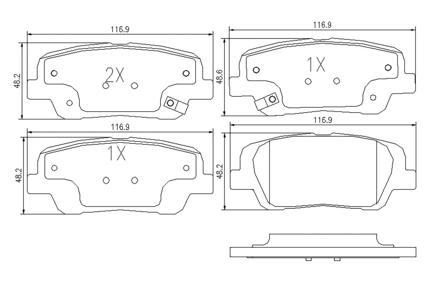 BOGAP Y8210172 Brake Pad Set, Disc Brake