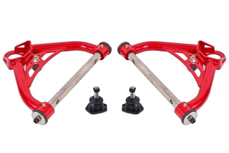 BMR Suspension BMR 70-81 Chevrolet Camaro A-Arms Upper Non-Adjustable Delrin Std Ball Joint - Red