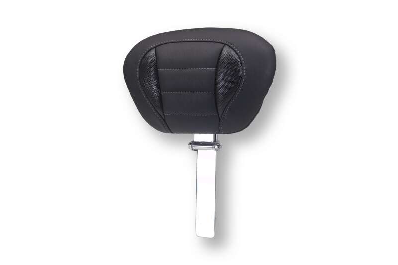 Mustang Motorcycle Mustang 23-26 Harley CVO Road Glide, Street Glide, Deluxe ST Driver Backrest Blk w/ GM Gray Thread