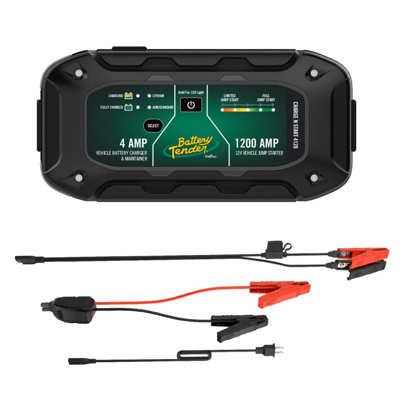 Battery Tender Charge N Start 4120 4A Battery Charger & 1200A Jump Starter