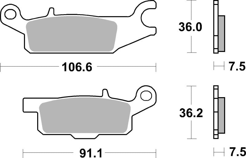 Brembo Powersports Brembo 09-14 Yamaha YFM Raptor Left 250cc Sinter Brake Pad - Front