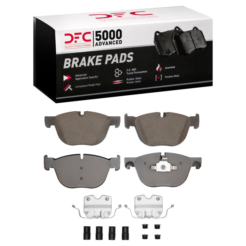 DFC 07-18 BMW X6 Front 5000 Advanced Low Metallic Brake Pads and Hardware Kit
