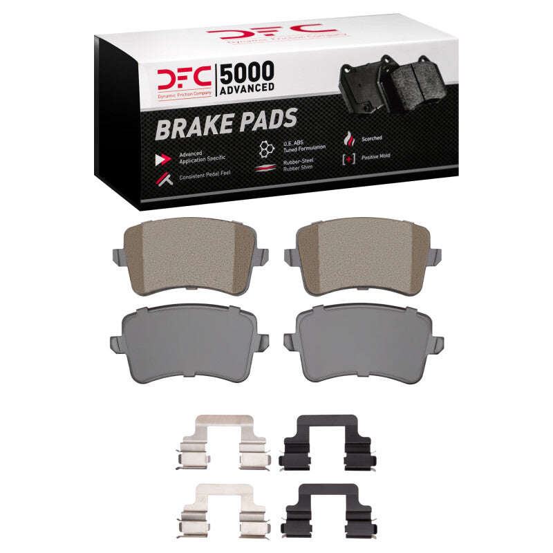 DFC 13-17 Audi Q5 (Mexico) Rear 5000 Advanced Ceramic Brake Pads and Hardware Kit