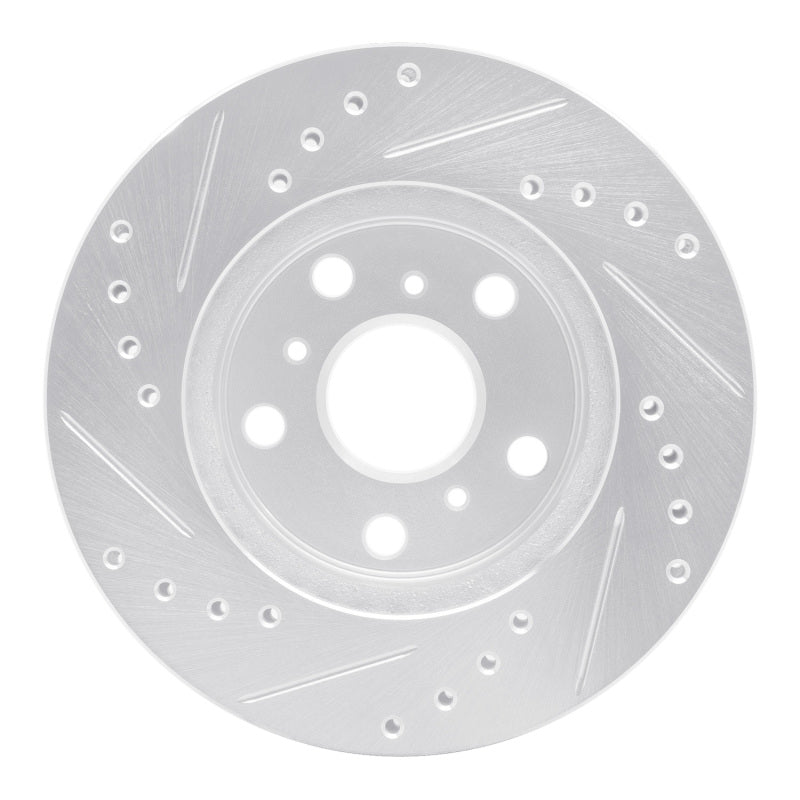 R1 Concepts R1 83-86 Toyota Camry Front Right Drilled & Slotted Silver Brake Rotor