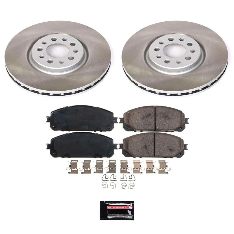 PowerStop Power Stop 14-15 Jeep Cherokee Front Semi-Coated Rotor Kit