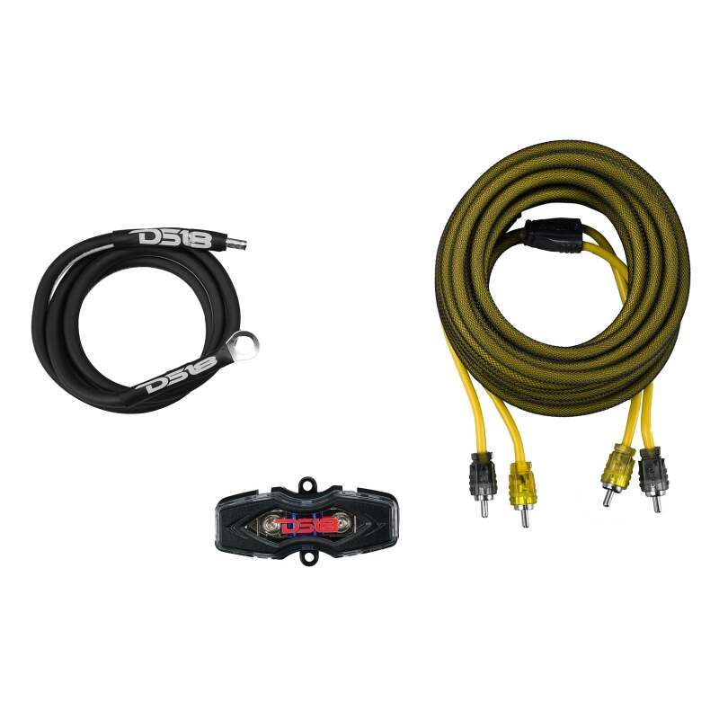 DS18 8-GA Amplifier Install Kit Advance- Yellow