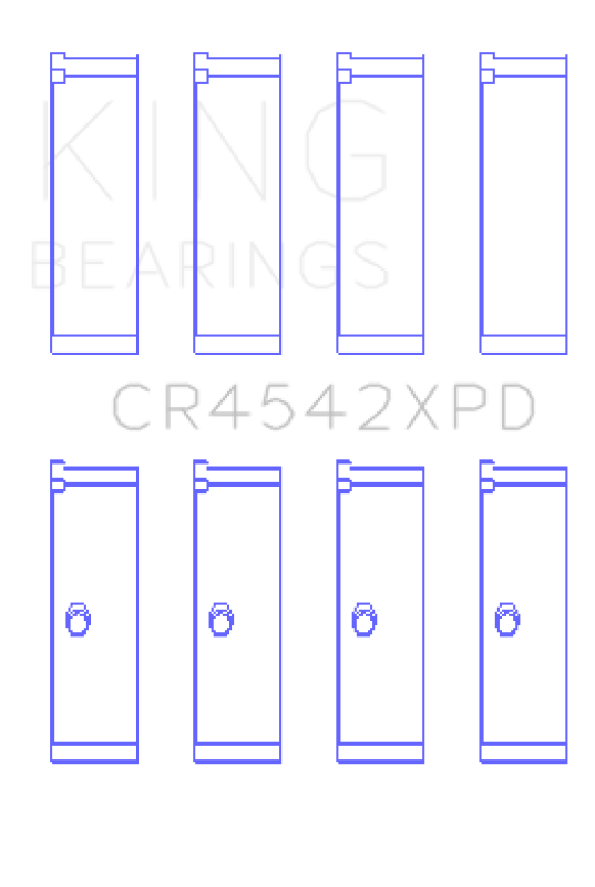 King Engine Bearings King Honda K-Series (except A3) 16v 2.0L/2.3L/2.4 XP Tri-Metal Performance Rod Bearing - Set of 4