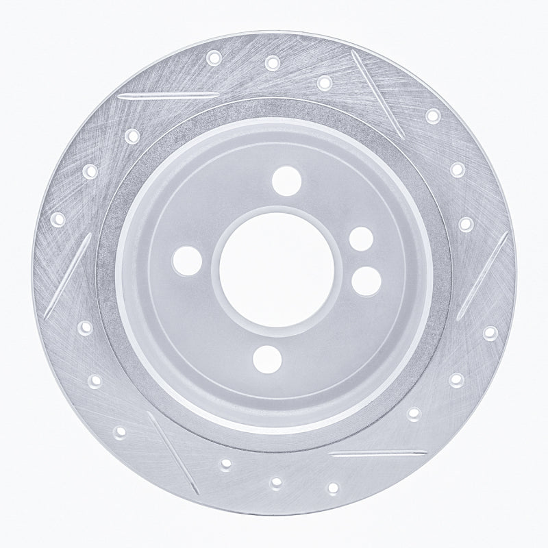 R1 Concepts R1 02-15 Mini Cooper Clubman Rear Left Drilled & Slotted Silver Brake Rotor